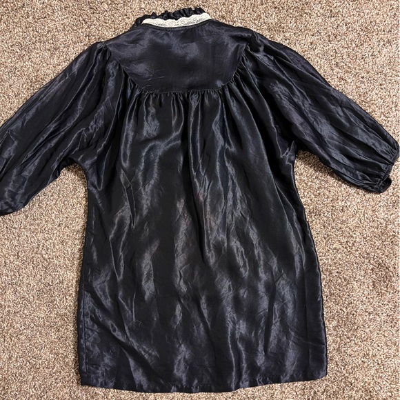 Vintage 70s Nifty California Satin Tunic Blouse - Picture 3 of 11